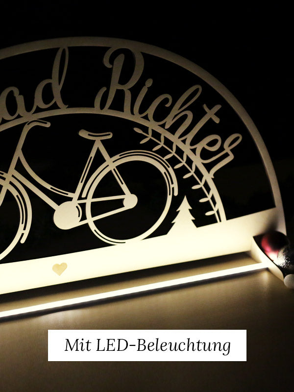 XXL Fahrradgeschäft Schwibbogen mit Wunschtext