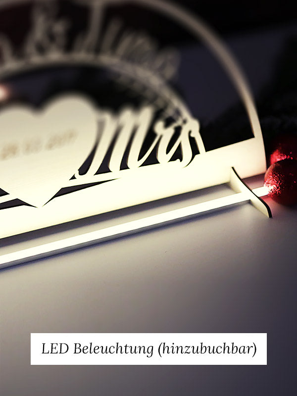 Hochzeit Schwibbogen mit Wunschnamen & Datum – Part 2