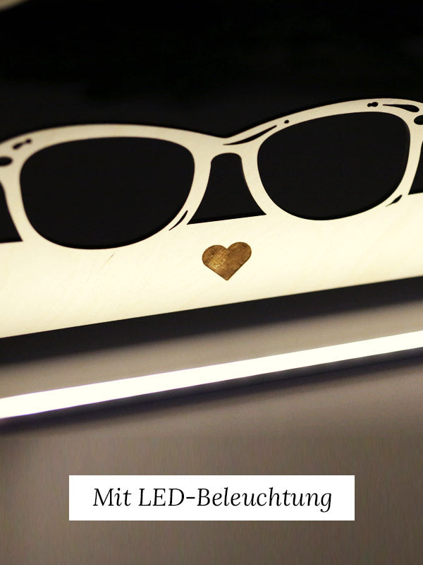 XXL Augenoptiker Schwibbogen mit Wunschtext