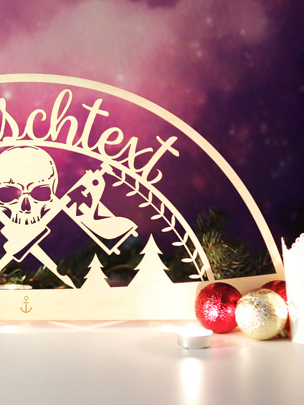 Tattoo Schwibbogen mit Wunschtext